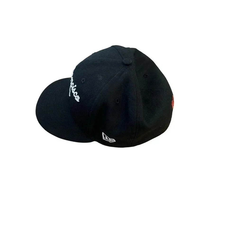 San Francisco Giants Men's Black White Script MLB Baseball Hat Cap Size 7 1/4